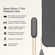 Beats iPhone 17 Pro Kickstand Case with MagSafe Compatibility, Camera Control, Matte Finish, Bedrock Blue, MGTP4LL/A