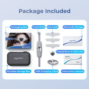 WAT Medical Technology HeadaTerm 2 Migraine Relief Device, e-TNS Technology, Rechargeable, Adjustable Stimulation, Lightweight Forehead Massager, Drug-Free Treatment