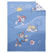 PAW Patrol Toddler Bedding Set, Pups at Play Design, Blue, 3-Piece Comforter Set for Standard Toddler Bed, 8563576R