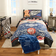 WWE Kids 4 Piece Full Sheet Set, Black Microfiber with Reversible Pillowcases, 10-Inch Deep Pocket, 9B284W