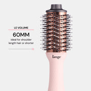 L'ange Hair 2651 Le Volume 2-in-1 Blow Dryer and Volumizer Brush, 60mm Titanium Oval Barrel, Blush