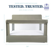Baby Delight BD06470 Lunaire Full Size Mesh Crib & Playard, Organic Sage