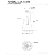 Kingston Brass Kitchen Faucet Sprayer Head, 2-Function Pull-Down, Polished Nickel, KDH8816PN