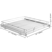 KFFKFF Pull-Out Cabinet Organizer, Durable Chrome-Plated Steel Slide-Out Pantry Shelf, 20 in W x 21 in D x 2.5 in H, Fits 22 in W x 22.5 in D x 7 in H Cabinet Space, LX-C9265B