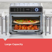 BLACK+DECKER Crisp N Bake Air Fryer Toaster Oven Combo, 12-in-1 Countertop Convection Oven, Stainless Steel French Doors, Fits 12-Inch Pizza or 6 Toast Slices, 1650W, TO62D5-1SD