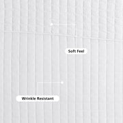 Mainstays Crinkle Box Soft Wash Microfiber Quilt, Hypoallergenic, All-Season, White, Full/Queen, MSS466170522037