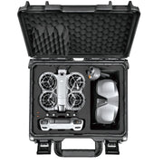 Lekufee Waterproof Hard Carrying Case with Custom EVA Foam Inserts for DJI Neo 2 Drone Fly More Combo, RC 2, RC N3, Goggles N3/3, RC Motion 3, Black DJI Neo 2 Hard Case