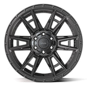 4PLAY Wheels SET-4PS20-20090-6D55-6B1 4PS20 Satin Black 20x9 Inch Alloy Rims, Dual Bolt Pattern 6x135 and 6x139.7, Set of 4