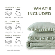 Regency Heights Comforter Set, Quilted Diamond Pattern with Ruffled Edges, Pre-Washed Microfiber, 3-Piece, King/Cal King Pink