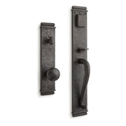Signature Hardware SH552136DB EHENGTB.15.700.10.L/R-DB-NB-N - New England Entrance Door Set - Knob w/spring assistance -No Backset -Dark Patina