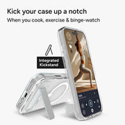 ZAGG Clear Snap with Kickstand Hard Shell Bumper Case, Clear, Drop Protection up to 10 ft, MagSafe Compatible, for iPhone 17, 702319381