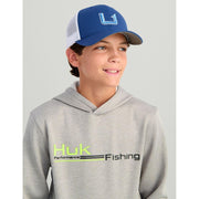 Huk Coldfront Graphic Hoodie for Kids - Harbor Mist Heather - S