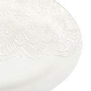 The Pioneer Woman Vintage Lace Stoneware Oval Serving Tray Platter, White, 20 Inch