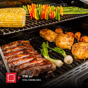 Nexgrill Neevo Smart Propane Outdoor Gas Grill, 44,000 BTU, 2 U Shaped Burners, Electronic Control, 714 Sq In Cooking Space, Cast Iron Grates, App Connected, 720-1054