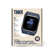 TINKR 4-in-1 Jump Starter with 12000 mAh Lithium Battery, USB-C Charging, Tire Inflator with Digital Display, LED Emergency Light, Oxford Blue