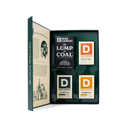 Duke Cannon Supply Co Mens Holiday Bar Soap Gift Set, Lump of Coal 10 oz, American Bourbon, Sawtooth, Midnight Swim, GSBK-HOLNN