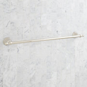 Signature Hardware Traditional 27-1/8 in Towel Bar, Brushed Nickel, Wall Mounted, 955108