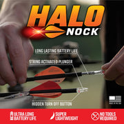 Doubletake Archery Halo Micro Lighted Nocks, Red, 3-Pack, Fits .165-.166 Inch Arrows, HN-1503
