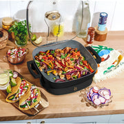 Drew Barrymore 19168 Beautiful 5-in-1 Electric Expandable Skillet Black Sesame, Up to 7 QT
