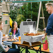 Firstness F24CC5SG01 30,000BTU Portable Gas Grill, Sliver