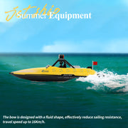 Bruce & Shark WL917 Remote Control Boat, 10MPH High-Speed Jet Propulsion, 2.4GHz Pistol Grip Remote, LED Search Light