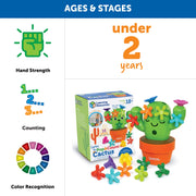 Learning Resources Carlos The Pop & Count Cactus Toddler Learning Toy, 16 Pieces, Multicolor, Ages 18 Months and Up, LER9125
