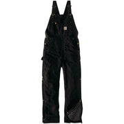 Carhartt 106672-BLK Firm Duck Loose-Fit Insulated Bib Overalls for Men, Black, M - Regular