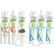 Dr. Brown's SB86014-WEB Natural Flow Options+ Anti-Colic Baby Bottles with Woodland Creatures, 6 pack 8 oz