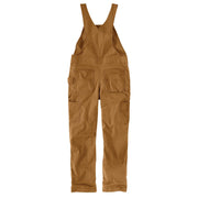 Carhartt Rugged Flex Loose-Fit Canvas Bib Overalls for Ladies - Carhartt Brown - 2X - Regular