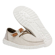HEYDUDE Wendy Textured Canvas Shoes for Ladies - Cream - 8M