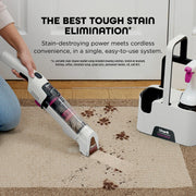 Shark HX100 StainForce Cordless Portable Spot Cleaner with Dual-Activated Spray, Odor Neutralizer, White