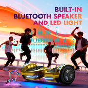 Tcdjtc LBW12A Electric Scooter with Bluetooth Speakers, Gold