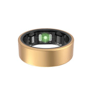 QALO QRNT Slim Smart Ring, Titanium Alloy, Sleep and Heart Rate Tracker, Water-Resistant, Matte Gold, Size 8
