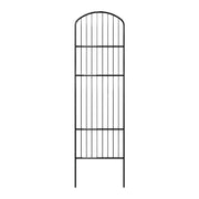 Expert Gardener 820040 72in H x 20.5in W Black Powder-Coated Steel Arched Lawn and Garden Trellis with Spiked Feet