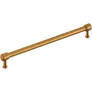 Signature Hardware 489620 Lazzara 12-5/8 Inch Center to Center Hammered Bar Cabinet Pull - Brushed Gold