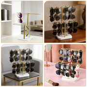 Sunglasses Organizer, Eyeglass Holder with Metal Frame