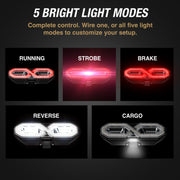 Type S LM534619 Elevate Series 7-Inch LED Chase Light, DOT Compliant, 5 Light Modes, Waterproof Die-Cast Aluminum, Surface & Tube Mounting Kit, Universal Fit for Trucks Jeeps UTVs SUVs