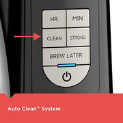 BLACK+DECKER CM2045B-1 12-Cup Thermal Programmable Coffee Maker Brew Strength Selector Auto-Clean Black and Silver