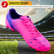 Vizari Ranger Youth Firm Ground Soccer Cleats, Durable Synthetic Upper, Lightweight Comfort, Pink/Purple, Sizes Toddler to Big Kids