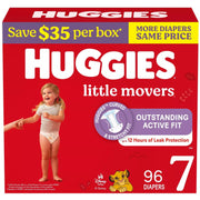 Huggies Little Movers Baby Diapers Size 7, 41+ Pounds, 96 Count, Disney The Lion King Designs