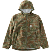 Carhartt Monterey Men's Waterproof Rain Jacket, Storm Defender, Wind Fighter, Army Green Camo, Large, 105751