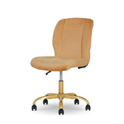 Mainstays MS35000052262DG Plush Velvet Office Chair, Dusty Gold