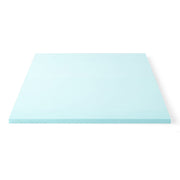 Lucid Memory Foam Mattress Topper, 2-Inch Cooling Gel and Aloe Infused Plush, Queen, Blue