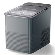 Simzlife Portable Ice Maker Countertop, 9 Bullet Ice Cubes Ready in 6 Minutes, 26 lb Daily Capacity, Self-Cleaning, Quiet Operation, Gray