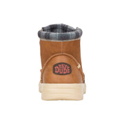 Hey Dude Bradley Classic Men's Boots, Water-Resistant Leather Upper, Cognac Brown, Size 9 Medium, 42067-21N
