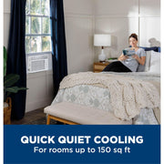 GE AWAS05BWA Window Air Conditioner Unit, 5,000 BTU for Small Rooms up to 150 sq ft, Easy Install Kit Included, White