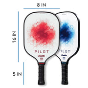 Franklin Sports Pilot Pickleball Set, 2 Fiberglass Paddles with Polypropylene Core, 4 X-40 Outdoor Balls, USA Pickleball Certified, 59812