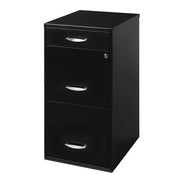 Space Solutions 17056 3-Drawer Accessory File, Black