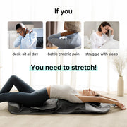 Klug Stretching Massager Ultra Auto-Stretching Mat with 3 Intensity Levels, 7 Programs, 2 Heat Levels, Foldable Portable Design, Gray, MT-102
