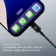 Beats MDGG4LL/A USB-A to USB-C Woven Cable (1.5 m / 5 ft) - Bolt, Black